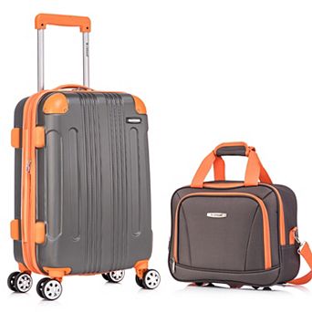 Rockland London Hardside Spinner 2 pc Luggage Set, 20” Upright/14” Tote