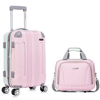 Rockland London Hardside Spinner 2 pc Luggage Set, 20” Upright/14” Tote