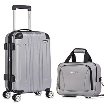 Rockland London Hardside Spinner 2 pc Luggage Set, 20” Upright/14” Tote