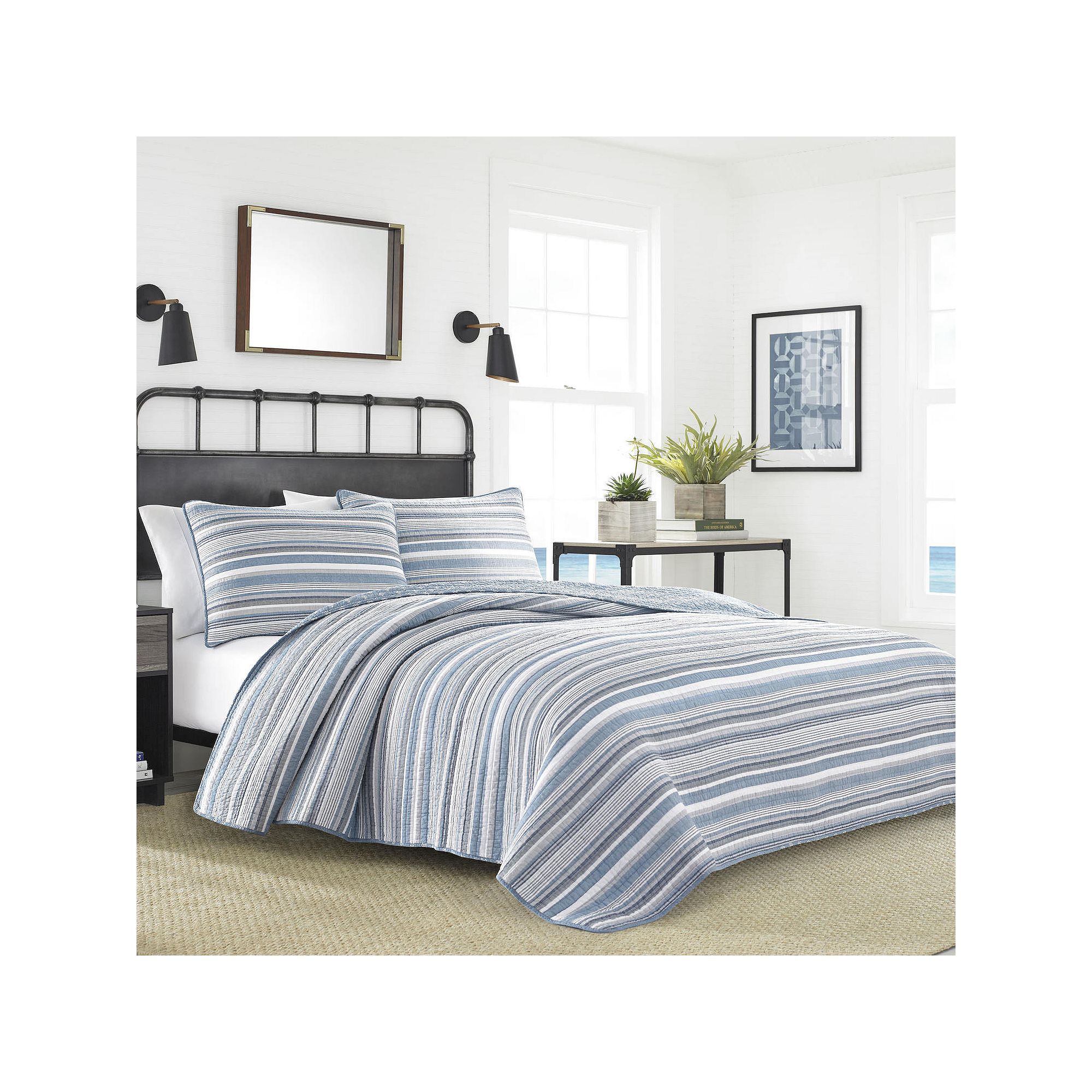 Nautica Jettison Gray Quilt Set