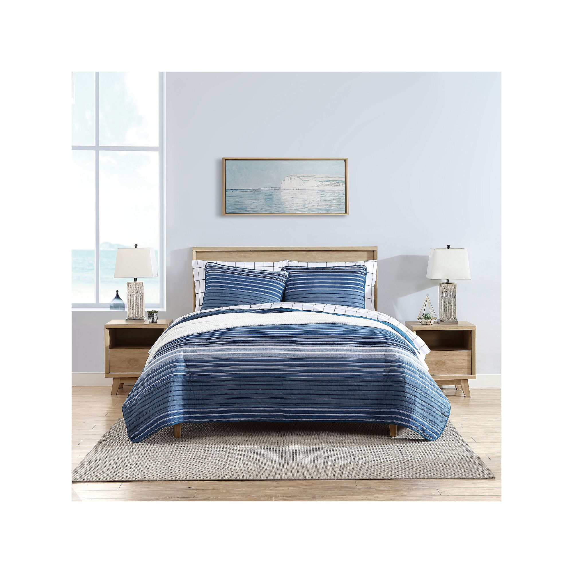Nautica Coveside Blue Quilt Set