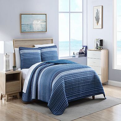 Nautica Coveside Blue Quilt Set