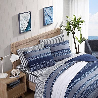 Nautica Addison Blue Quilt Set