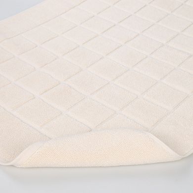 SUPERIOR Nora 2-Piece Cotton Ultra-Thick Absorbent Geometric Bath Mat Set