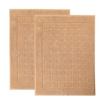 SUPERIOR Nora 2 pc Cotton Ultra-Thick Absorbent Geometric Bath Mat Set
