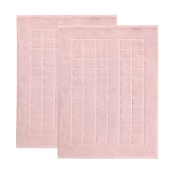 SUPERIOR Nora 2 pc Cotton Ultra-Thick Absorbent Geometric Bath Mat Set