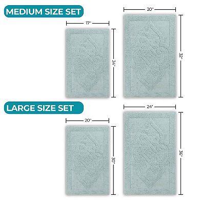 SUPERIOR Myra 2-pc. Medallion Non-Skid Bath Rug Set