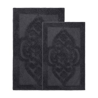 SUPERIOR Myra 2 pc Medallion Non-Skid Bath Rug Set