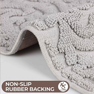 SUPERIOR Venere Floral Scroll Non-Skid 2-pc. Bath Rug Set
