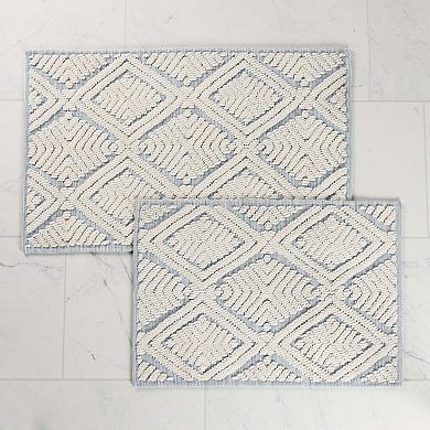 SUPERIOR Ceton Geometric Non-Skid Bath Rug Set