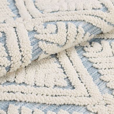 SUPERIOR Ceton Geometric Non-Skid Bath Rug Set