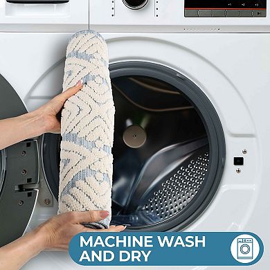 SUPERIOR Ceton Geometric Non-Skid Bath Rug Set