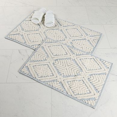SUPERIOR Ceton Geometric Non-Skid Bath Rug Set