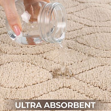 SUPERIOR Brou Geometric Diamond Non-Skid Bath Rug Set