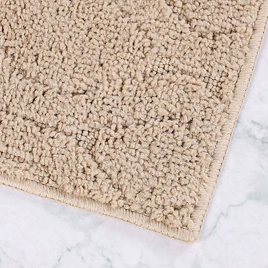 SUPERIOR Brou Geometric Diamond Non-Skid Bath Rug Set