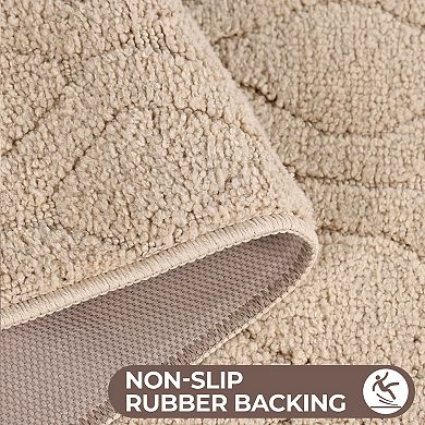 SUPERIOR Brou Geometric Diamond Non-Skid Bath Rug Set