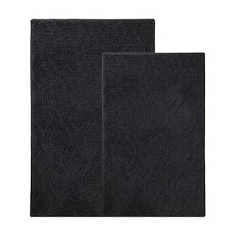 SUPERIOR Brou Geometric Diamond Non-Skid Bath Rug Set