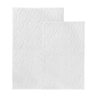 SUPERIOR Brou Geometric Diamond Non-Skid Bath Rug Set