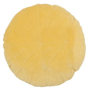 Sonoma Goods For Life® Yellow Velvet Stitched Round Throw Pillow