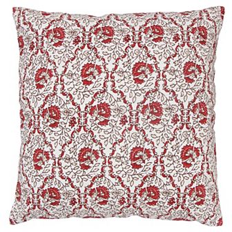 Sonoma Goods For Life® Red Floral Block Print Throw Pillow