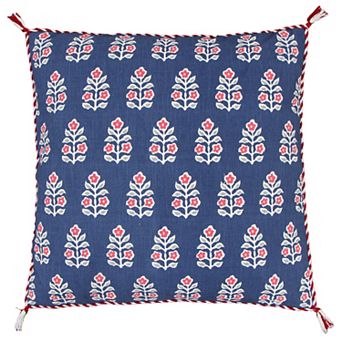 Sonoma Goods For Life® Navy Red Floral Print Throw Pillow