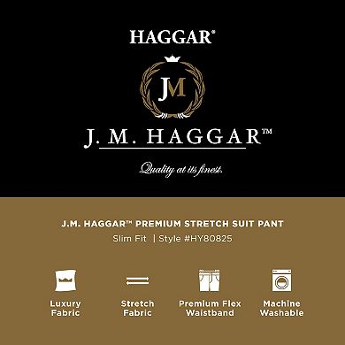 Men's Haggar® Micro Houndstooth Slim Fit Flat Front Suit Pants