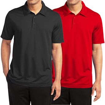 Men's Galaxy By Harvic 2-Pack Moisture-Wicking Golf Polos