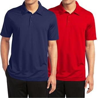 Men's Galaxy By Harvic 2-Pack Moisture-Wicking Golf Polos