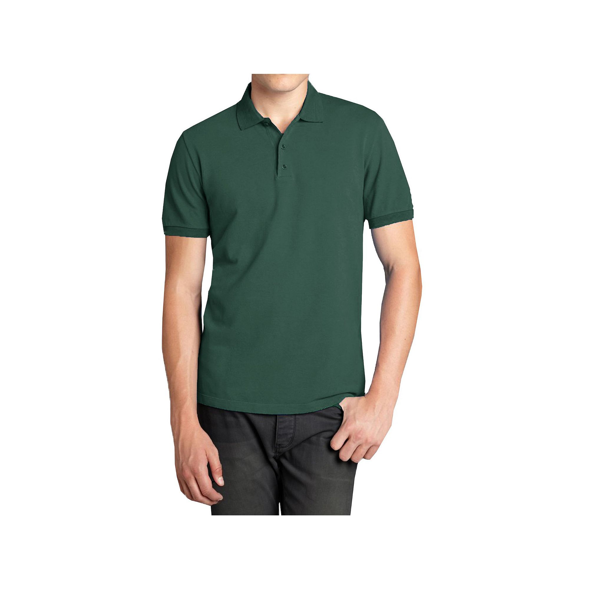 Mens Galaxy Short Sleeve Pique Polo, Size: Small, Hunter Green