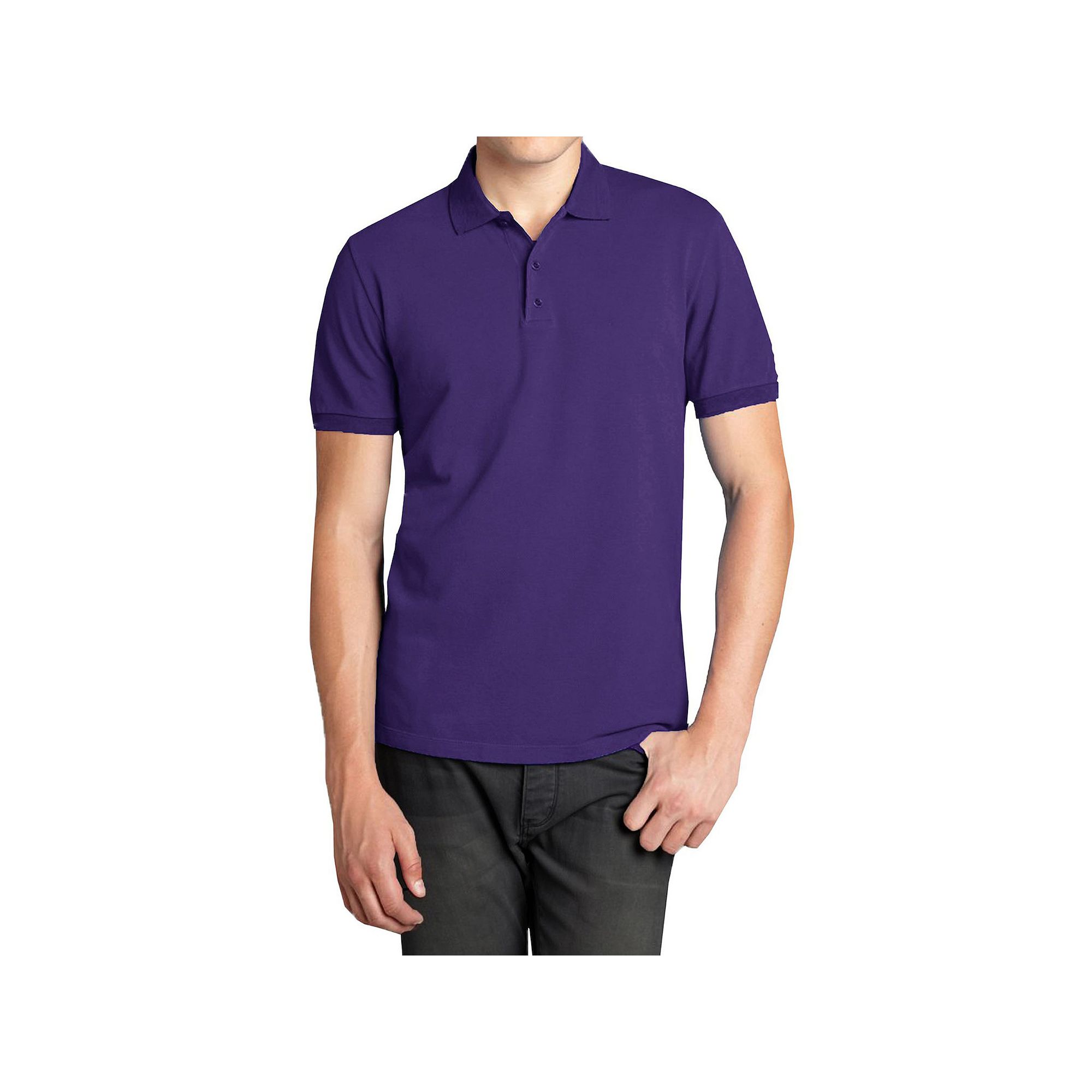 Mens Galaxy Short Sleeve Pique Polo, Size: Small, Purple