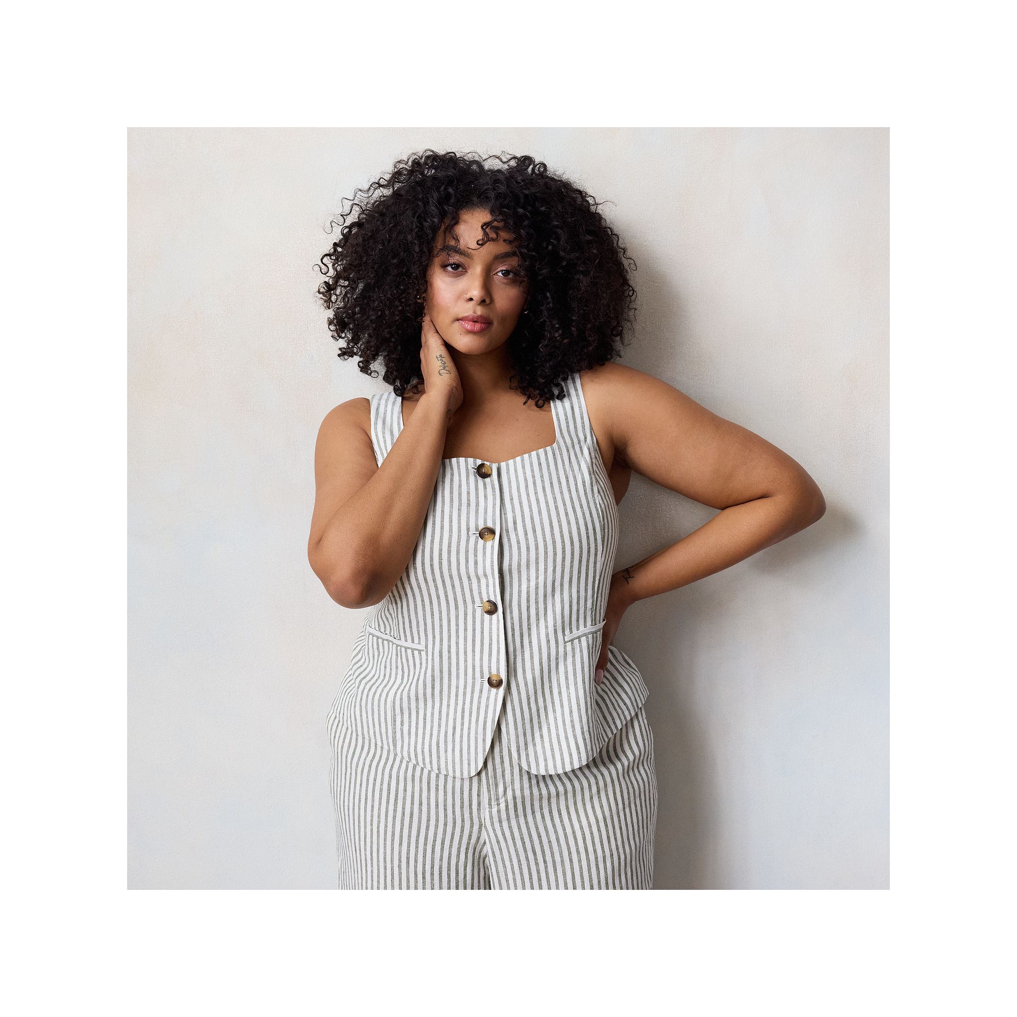 Plus Size LC Lauren Conrad Thin Strap Square Neck Vest, Womens, Size: 1XL,