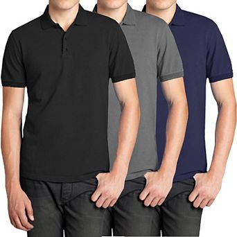 Men's Galaxy 3-Pack Pique Golf Polos