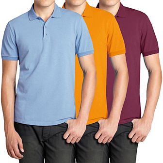 Men's Galaxy 3-Pack Pique Golf Polos