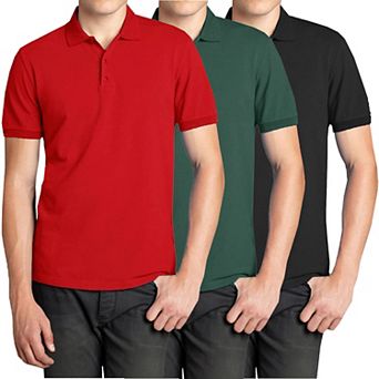 Men's Galaxy 3-Pack Pique Golf Polos