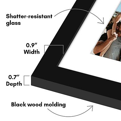 Americanflat 4-Opening 12" x 12" Collage Picture Frame