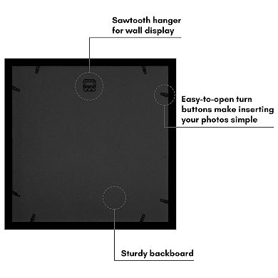 Americanflat 4-Opening 12" x 12" Collage Picture Frame
