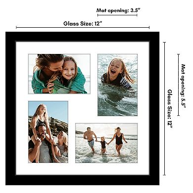 Americanflat 4-Opening 12" x 12" Collage Picture Frame