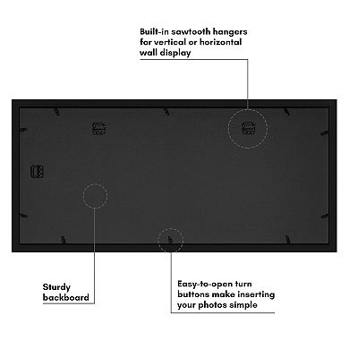 Americanflat 5-Opening Multi-Sized Photo Collage Picture Frame