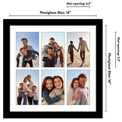 Americanflat 6-Opening 4" x 6" Collage Picture Frame