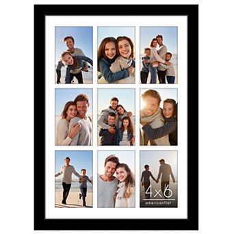 Americanflat 9-Opening 4" x 6" Collage Picture Frame