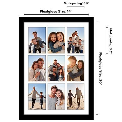 Americanflat 9-Opening 4" x 6" Collage Picture Frame