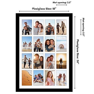 Americanflat 18" x 26" 16-Opening Collage Picture Frame