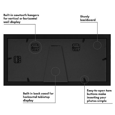 Americanflat 3-Opening 3" x 3" Collage Picture Frame