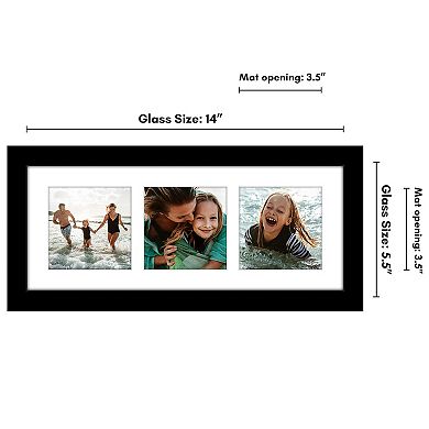 Americanflat 3-Opening 3" x 3" Collage Picture Frame