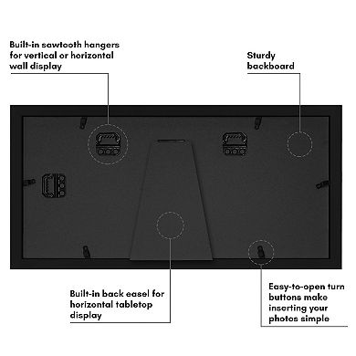 Americanflat 2-Opening 4" x 6" Collage Picture Frame