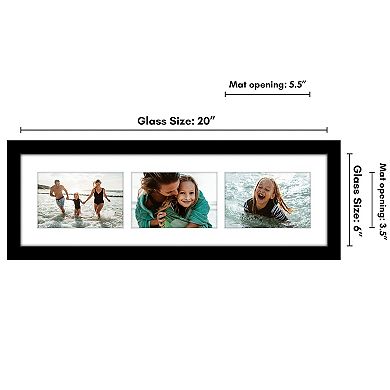 Americanflat 3-Opening 4" x 6" Collage Picture Frame