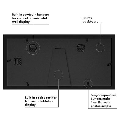 Americanflat 2-Opening 5" x 7" Collage Picture Frame