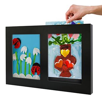 Americanflat 2-Opening 8.5" x 11" Slide-In Collage Kids Art Frame
