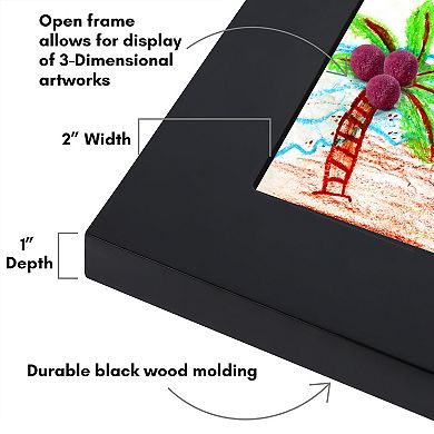 Americanflat 2-Opening 8.5" x 11" Slide-In Collage Kids Art Frame