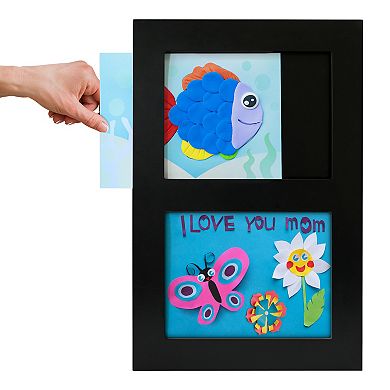 Americanflat 2-Opening 8.5" x 11" Slide-In Collage Kids Art Frame